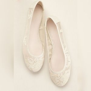 Melissa Sweet white lace flats